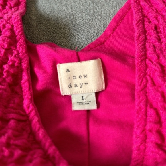 A New Day Pink Sleeveless Vneck MidiLength Versatile Classic Dress Large - Picture 7 of 7